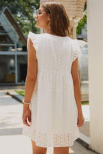 Load image into Gallery viewer, Plain Short Sleeve Lace Dress
