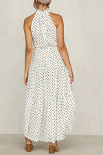 Load image into Gallery viewer, Print Belted Sleevelss Maxi Dress
