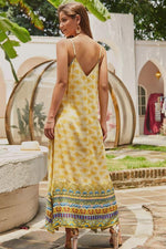 Load image into Gallery viewer, Ethnic V Neck Sleeveless Maxi Dress
