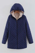 Load image into Gallery viewer, Velvet Lamb Hooded Long Parkas Coat
