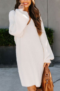 Forever In Love Fuzzy Sweater Dress