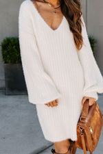 Load image into Gallery viewer, Forever In Love Fuzzy Sweater Dress
