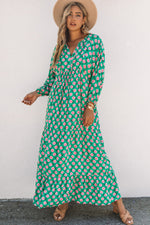 Load image into Gallery viewer, Women&#39;s Casual 3/4 Sleeve Floral Maxi Dress
