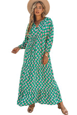 Load image into Gallery viewer, Women&#39;s Casual 3/4 Sleeve Floral Maxi Dress
