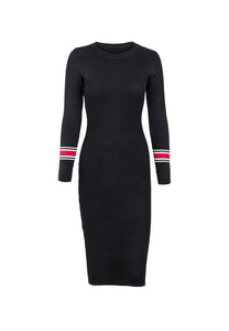 Long-Sleeved Knit Bodycon Dress