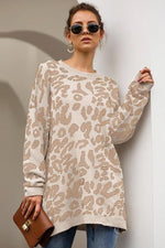 Load image into Gallery viewer, Long Sleeve Loose Leopard Print Sweater
