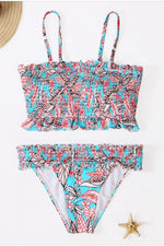 Load image into Gallery viewer, Floral Strapless Slim Bikini Set
