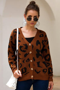 Leopard Print Long Sleeve Sweater