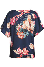 Load image into Gallery viewer, V-Neck Floral Twist Tee
