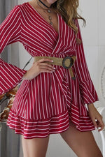 Load image into Gallery viewer, Long Sleeve Striped Mini Dress
