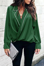 Load image into Gallery viewer, Pure Color V Neck Loose Blouse
