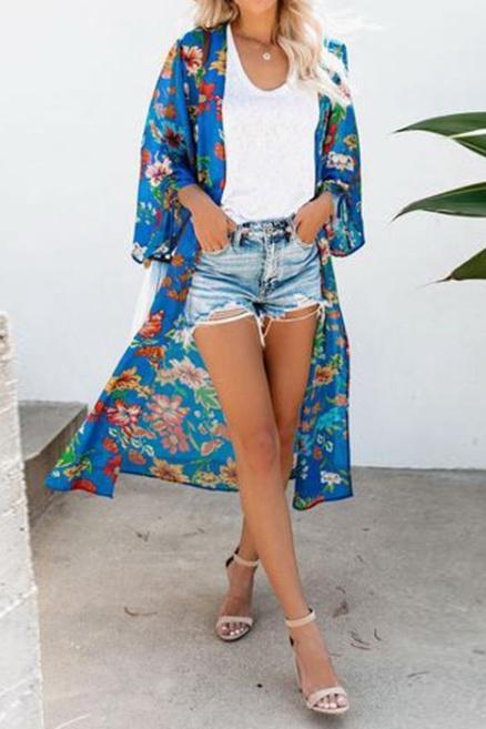 Floral Print Beach Cover Up