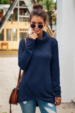 Load image into Gallery viewer, Turtleneck Long-Sleeved Irregular Sweater
