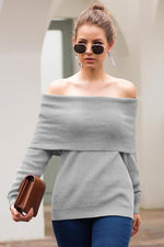 Load image into Gallery viewer, Off-The-Shoulder Slim Sweater Dress
