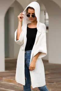 Long Hooded Loose Casual Sweater