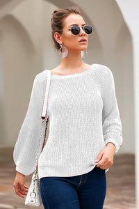 Solid Color Loose Long-Sleeved Sweater