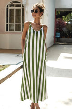 Load image into Gallery viewer, Leisure Striped Sleeveless Loose Dress
