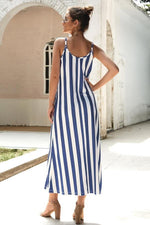 Load image into Gallery viewer, Leisure Striped Sleeveless Loose Dress
