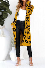 Load image into Gallery viewer, Long Leopard Print Knit Sweater
