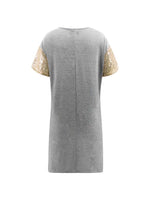 Load image into Gallery viewer, Sequin Short Sleeve Leisure Dress
