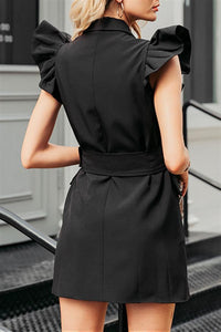 Belted Double Breasted Blazer Dress