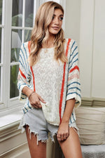 Load image into Gallery viewer, Striped Thin Sweater
