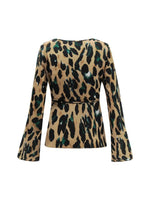 Load image into Gallery viewer, Leopard Flare Sleeve Top
