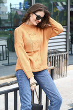 Load image into Gallery viewer, Solid Color Round Neck Sweater
