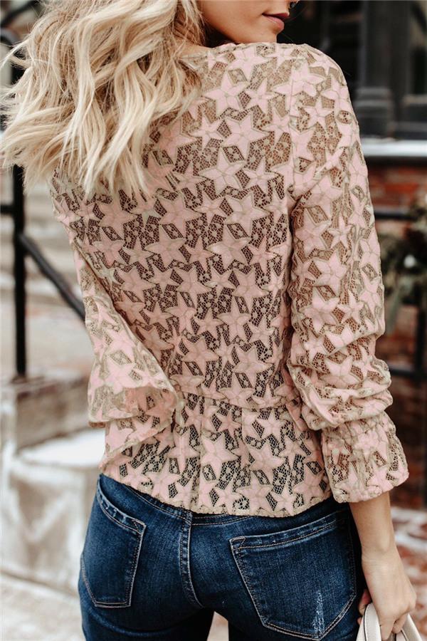 Lace Hollow Out Blouse