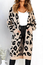 Load image into Gallery viewer, Leopard Print Long Sweater Coat
