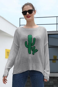 Round Neck Cactus Hole Sweater