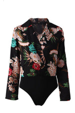 Load image into Gallery viewer, Floral V Neck Bodysuits
