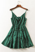 Load image into Gallery viewer, Vintage Green Polka Dot Stain Dress
