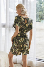 Load image into Gallery viewer, Camouflage Flower Romper
