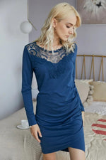 Load image into Gallery viewer, Lace Front V-Neck Dress
