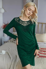 Load image into Gallery viewer, Lace Front V-Neck Dress
