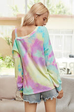 Load image into Gallery viewer, Long-Sleeved Strapless Tie-Dye Sweater
