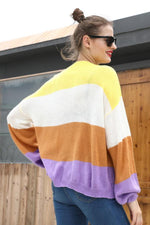 Load image into Gallery viewer, Contrast Color Stitching Knit Sweater

