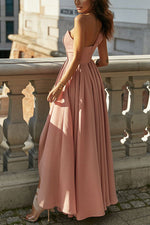 Load image into Gallery viewer, One Shoulder Ruched Asymmetrical Maxi Dress
