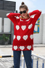 Load image into Gallery viewer, Mid-Length Heart-Shaped Sweater
