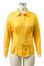 Load image into Gallery viewer, Solid Color Lace Up Shirt
