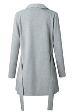 Load image into Gallery viewer, V-Neckline Tie Irregular Elastic Cardigan Sweater
