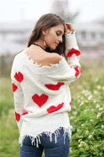 Load image into Gallery viewer, Commuter Printed Loose Knitted Sweater
