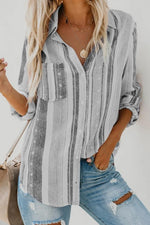 Load image into Gallery viewer, Unique Striped Shirt
