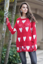 Load image into Gallery viewer, Loving Pattern Knitted Loose Hollow Thin Sweater
