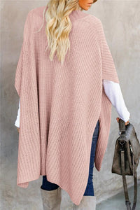 Solid Color Shawl Sweater