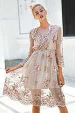 Load image into Gallery viewer, Long Sleeve Sequin Dress

