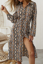 Load image into Gallery viewer, Long Sleeved Leopard Maxi Dress
