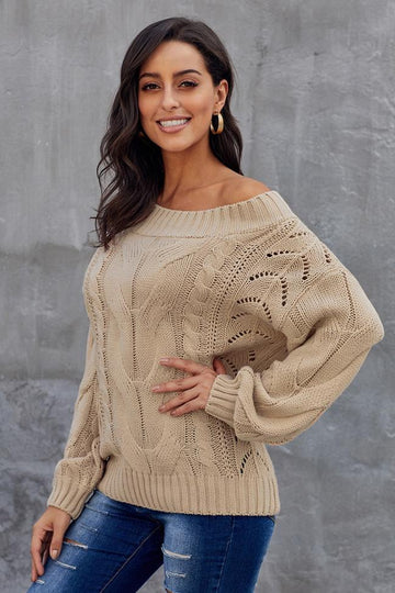 Thick Off Shoulder Sweater