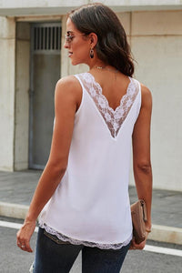 Lace Sleeveless Straight Top